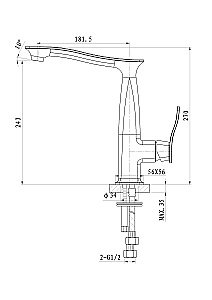 Смеситель для кухни WONZON & WOGHAND NAVIA, Хром (WW-182101-CR) купить в интернет-магазине сантехники Sanbest