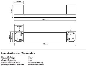 Поручень Bemeta Via 135007072 купить в интернет-магазине сантехники Sanbest