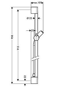 Душевая штанга Hansgrohe Croma 100 27610000 купить в интернет-магазине сантехники Sanbest