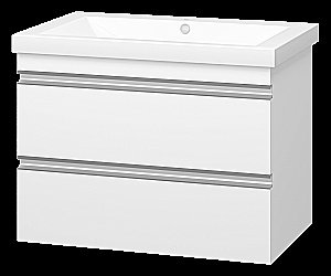 Тумба с раковиной Misty Ингрид - 75 П-Инг-01075-011П2Я белая для ванной в интернет-магазине Sanbest