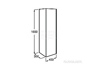 Шкаф - колонна Roca Inspira белый глянец для ванной в интернет-магазине сантехники Sanbest
