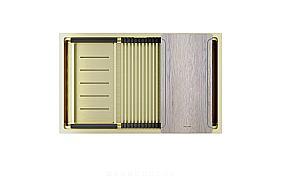 Кухонная мойка Paulmark NEXT-MULTI SINK 74 UNI PM787445-LG светлое золото купить в интернет-магазине сантехники Sanbest