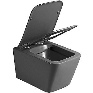 Унитаз Vincea Q-Line VT1-12MA безободковый, с крышкой микролифт, антрацит матовый купить в интернет-магазине Sanbest