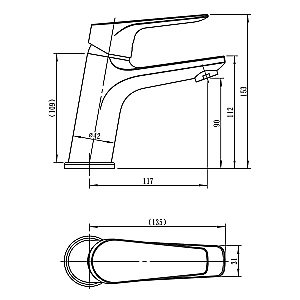 Смеситель для раковины LORANTO GRACIA LR10128000 хром купить в интернет-магазине сантехники Sanbest