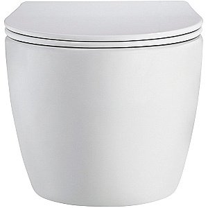 Унитаз подвесной Orange CI07-100W+APB244 безободковый, с крышкой микролифт, с инсталляцией, белый/кнопка черная купить в интернет-магазине Sanbest