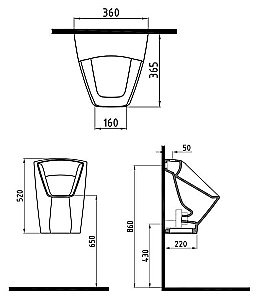 Писсуар Bien Neptun Белый внутренняя подводка купить в интернет-магазине Sanbest