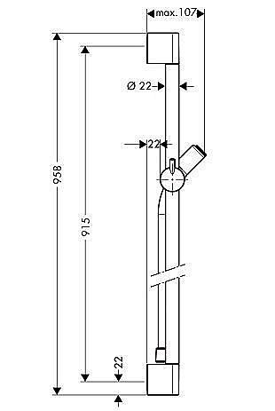 Душевая штанга Hansgrohe Croma 100 27610000 купить в интернет-магазине сантехники Sanbest