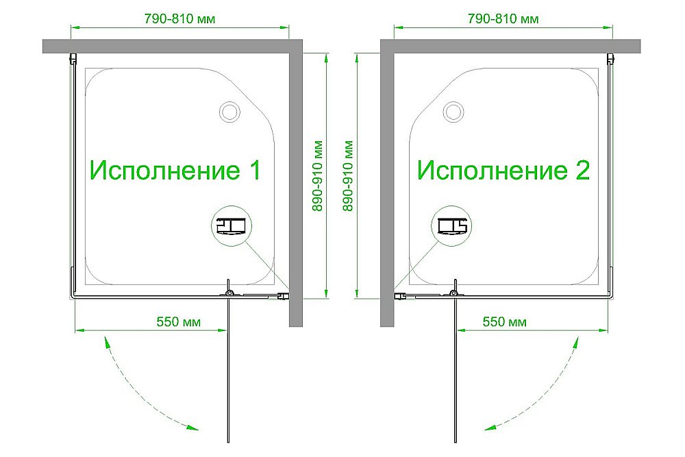 Душевой уголок Royal Bath HPVD RB9080HPVD-C 80х90 матовое стекло/профиль белый купить в интернет-магазине Sanbest
