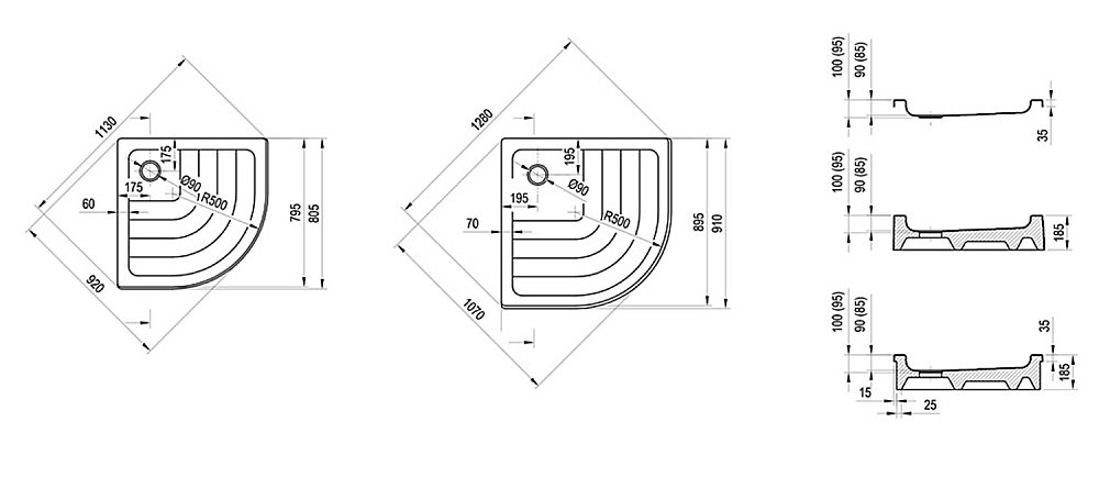 Душевой поддон Ravak Kaskada Ronda LA 80х80 купить в интернет-магазине Sanbest