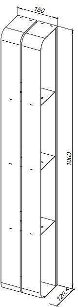 Полка Aquanet Магнум Н 00326460 15 белая матовая купить в интернет-магазине сантехники Sanbest