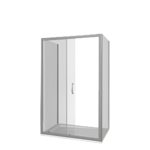 Душевой уголок Good Door Infinity WTW+SP+SP 140х90 стекло прозрачное/профиль хром купить в интернет-магазине Sanbest