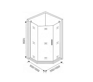Душевой уголок Good Door INFINITY SHW-90-G-CH ИН00077 стекло grape/профиль хром купить в интернет-магазине Sanbest