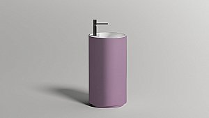 Раковина напольная Salini ARMONIA TOP 01 130125MRH 45 из искусственного камня S-Stone, белая матовая, цвет по RAL снаружи купить в интернет-магазине Sanbest