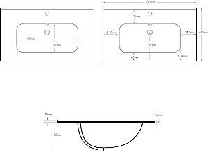 Тумба с раковиной Aquanet Вега 70 344122+329254 белая глянцевая для ванной в интернет-магазине Sanbest