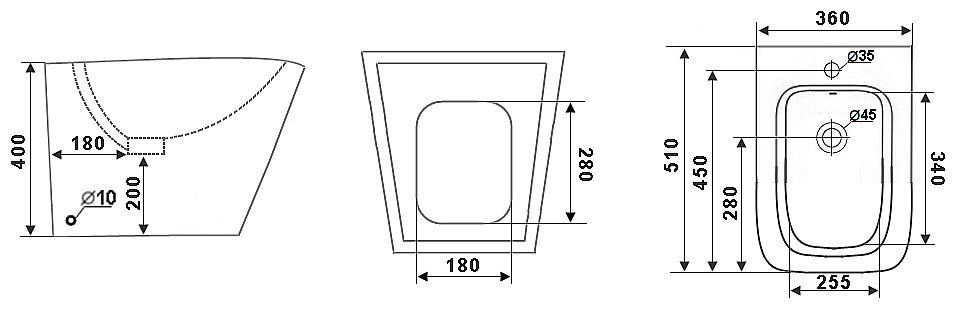 Биде напольное Timo Soli TK-302 купить в интернет-магазине Sanbest