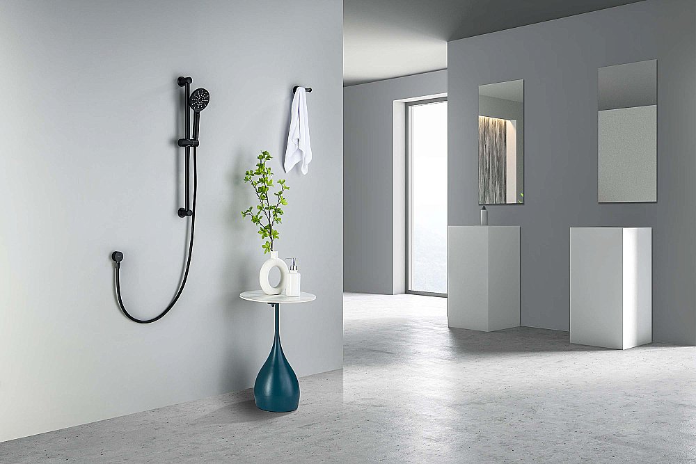 Душевой гарнитур Aquatek Оберон AQ2016MB черный матовый купить в интернет-магазине сантехники Sanbest