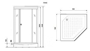 Душевая кабина Niagara Lux NG-7701DG 90x90 купить в интернет-магазине Sanbest