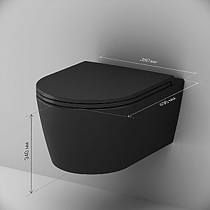 Унитаз подвесной AM.PM Func C8F1700MBSC черный матовый, безободковый купить в интернет-магазине Sanbest