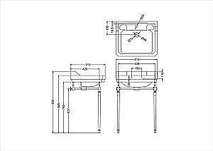 Консоль с раковиной Burlington Edwardian B5 1TH для ванной в интернет-магазине сантехники Sanbest