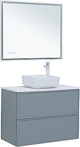 Тумба с раковиной Aquanet Арт 90 мисти грин для ванной в интернет-магазине Sanbest