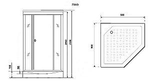 Душевая кабина Niagara Luxe NG-7701DG 90x90 купить в интернет-магазине Sanbest
