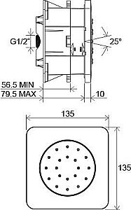 Форсунка для душа Ravak Chrome 990.00 купить в интернет-магазине сантехники Sanbest