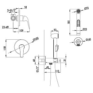 Гигиенический душ Lemark Plus Advance LM1219C купить в интернет-магазине сантехники Sanbest