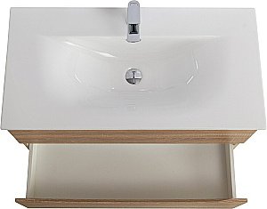 Тумба с раковиной BelBagno MARINO-CER-N-900-2C-SO-WO-P Rovere Bianco для ванной в интернет-магазине Sanbest