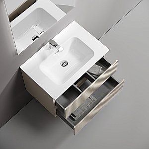 Тумба с раковиной Sancos Snob T 70 SNT70CE бежевая матовая для ванной в интернет-магазине Sanbest