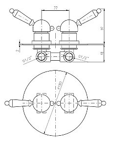 Смеситель для душа Rav-Slezak LABE L086SM купить в интернет-магазине сантехники Sanbest