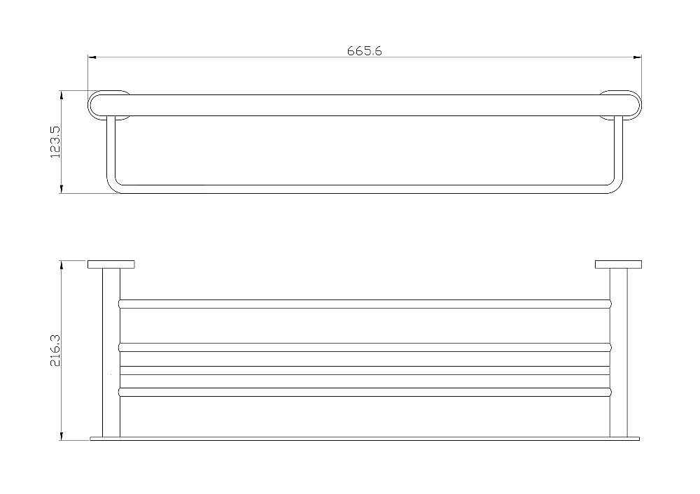 Полотенцедержатель с полкой WONZON & WOGHAND FIRST, Хром (WW-8481) купить в интернет-магазине сантехники Sanbest