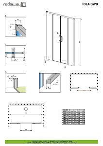 Душевая дверь Radaway Idea DWD 140 купить в интернет-магазине Sanbest