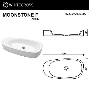 Раковина накладная WhiteCross MOONSTONE F 70 0732.070035.200 белая матовая купить в интернет-магазине Sanbest