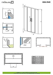 Душевая дверь Radaway Idea DWD 140 купить в интернет-магазине Sanbest