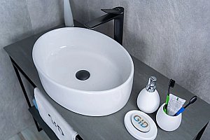 Раковина накладная Gid Lago 50 N9012 51106 белая купить в интернет-магазине Sanbest