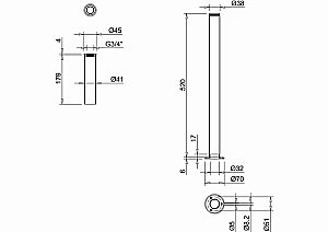 Декоративные трубы подвода воды Arcade W6 купить в интернет-магазине сантехники Sanbest
