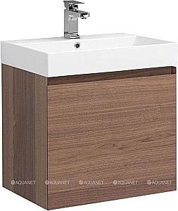 Тумба с раковиной Aquanet Нью-Йорк 203945 60 орех для ванной в интернет-магазине Sanbest