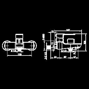 Смеситель для ванны Elghansa Scarlett 2322225-Ivory жасмин купить в интернет-магазине сантехники Sanbest