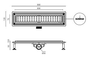 Душевой лоток Ctesi WAY ROUND 80 BK4024250 хром купить в интернет-магазине Sanbest