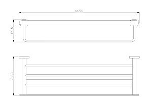 Полотенцедержатель с полкой WONZON & WOGHAND FIRST, Хром (WW-8481) купить в интернет-магазине сантехники Sanbest