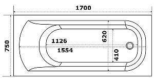 Ванна акриловая BAS Нирвана-PRO 170х75 без каркаса купить в интернет-магазине Sanbest