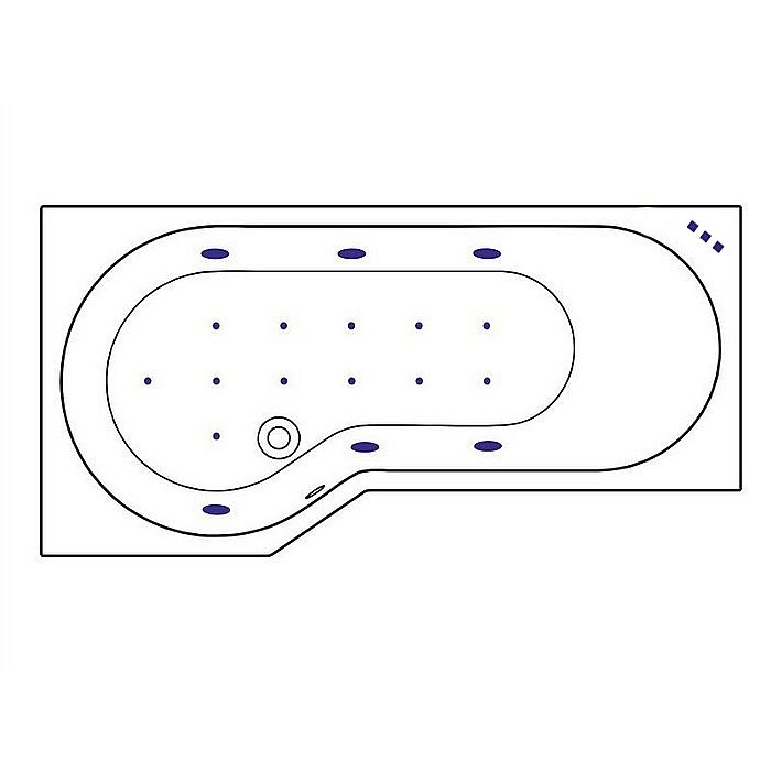Ванна акриловая EXCELLENT Be Spot RELAX WAEX.BSL16.RELAX.BR 160x80 белая с гидромассажем купить в интернет-магазине Sanbest