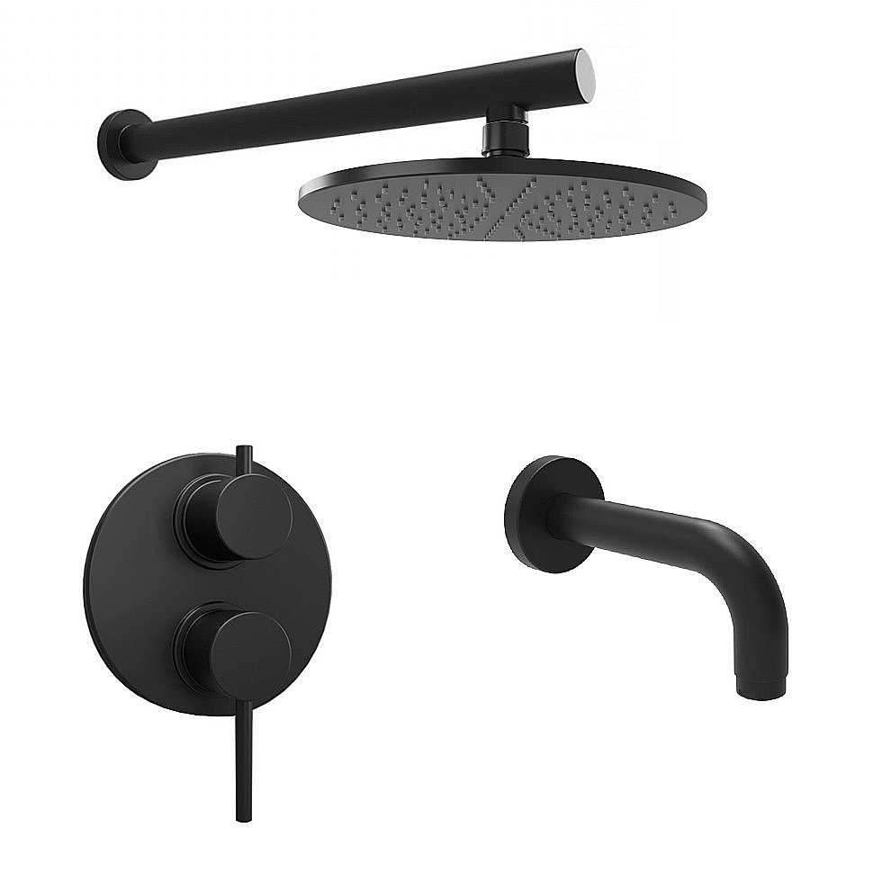 Душевая система PAINI Cox 78PZSET26911BATHHEAD черная матовая купить в интернет-магазине сантехники Sanbest