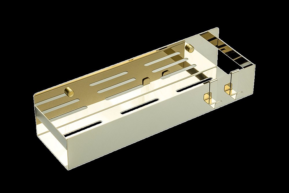 Полка с двумя крючками Boheme Q GOLD 10965-G золото купить в интернет-магазине сантехники Sanbest