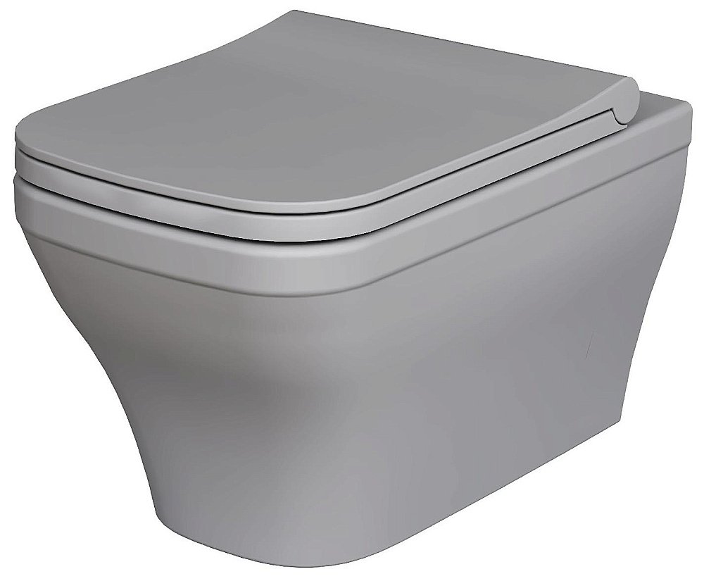 Унитаз подвесной Ambassador Benefit 203T20301R серый матовый купить в интернет-магазине Sanbest