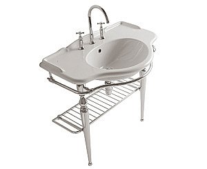 Консоль напольная с раковиной GLOBO Paestum 90 хром для ванной в интернет-магазине сантехники Sanbest