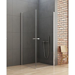 Душевой уголок NEW TRENDY NEW SOLEO 2D D-0140A/D-0141A 80x90 стекло прозрачное/профиль хром купить в интернет-магазине Sanbest