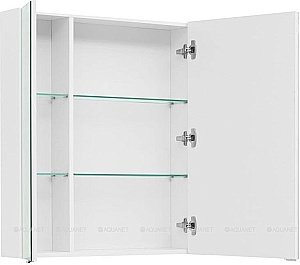 Зеркальный шкаф Aquanet Алвита 90 белый купить в интернет-магазине сантехники Sanbest