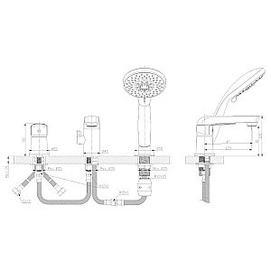 Смеситель для ванны Rossinka S S35-39 купить в интернет-магазине сантехники Sanbest