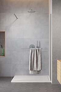 Душевое ограждение Radaway  Modo New Brushed Nickel II с полотенцедержателем 150 389154-93-01W стекло прозрачное/профиль брашированный никель купить в интернет-магазине Sanbest